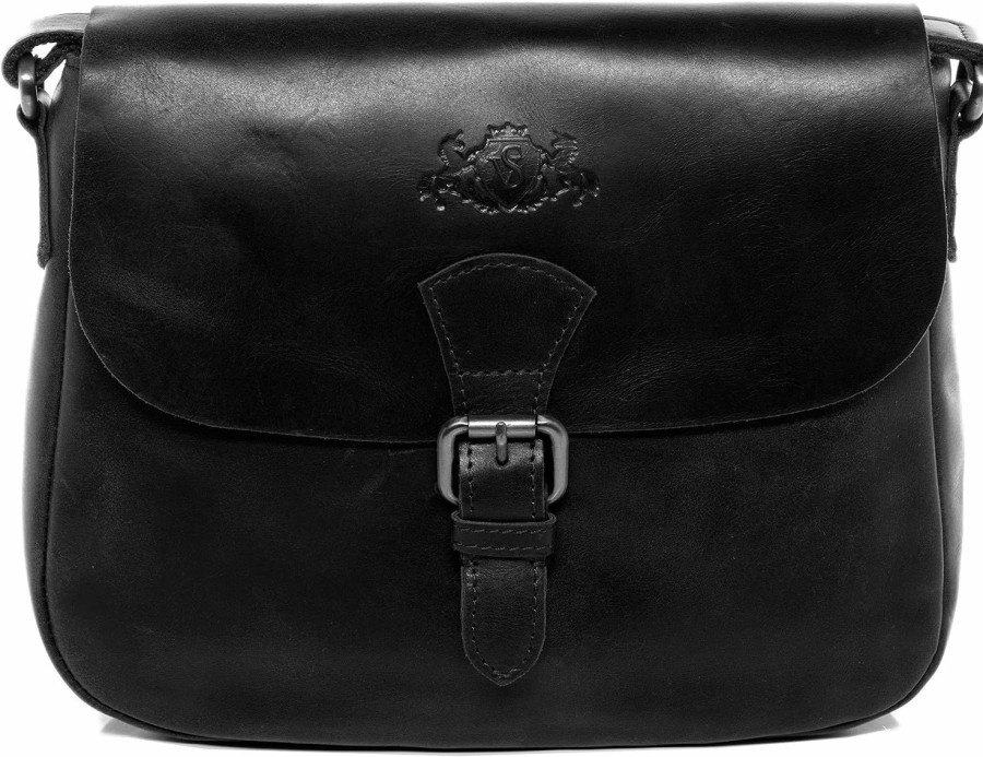 SID & VAIN Sid & Vain Shoulder Bag & Cross-Body Bag Yale Women'S Bag Handbag Real Leather Top-Handle Bag Leather Bag Female Black Shoulder Handbags