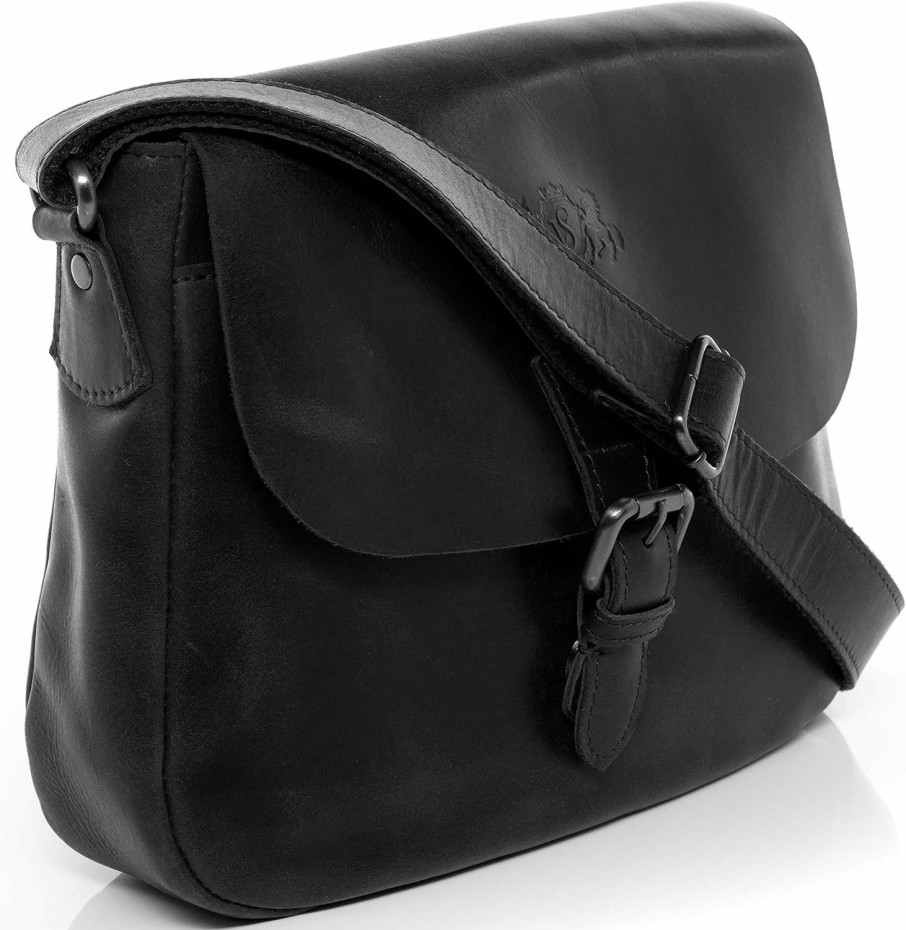 SID & VAIN Sid & Vain Shoulder Bag & Cross-Body Bag Yale Women'S Bag Handbag Real Leather Top-Handle Bag Leather Bag Female Black Shoulder Handbags