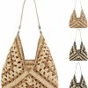 ruilinyang Summer Straw Bag For Women, Large Beach Purse For Hand Woven, Vintage Straw Top Handle Bags, Wicker Handbag For Vacation Shoulder Handbags