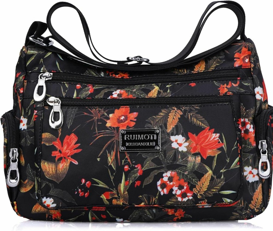 NOTAG Notag Crossbody Bags For Women Nylon Shoulder Bag Floral Multi-Pocket Purses And Handbags Shoulder Handbags