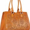 Mauzari Sayulita Mauzari Tooled Leather Shoulder Bag Tote For Women Shoulder Handbags