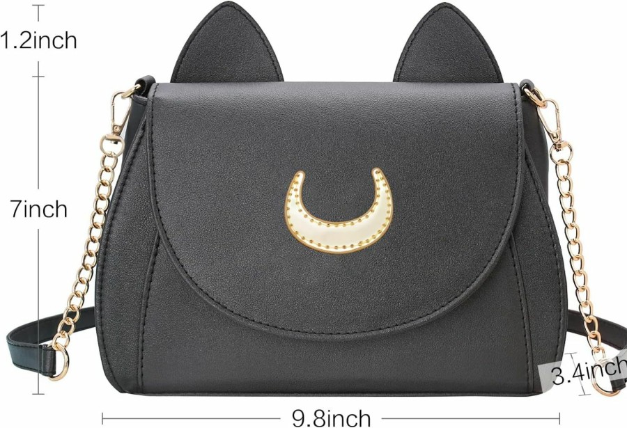 AK Akstore Women'S Handbag Cat Purses Cosplay Sailor Moon Bag Pu Leather Girls Handbag Shoulder Bags Shoulder Handbags