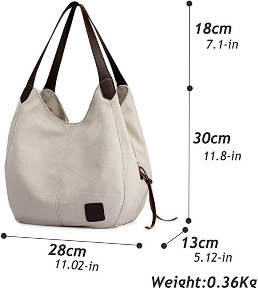 TCHH-DayUp Tchh-Dayup Hobo Purses For Women Canvas Tote Shoulder Bags Cotton Handbags Shoulder Handbags