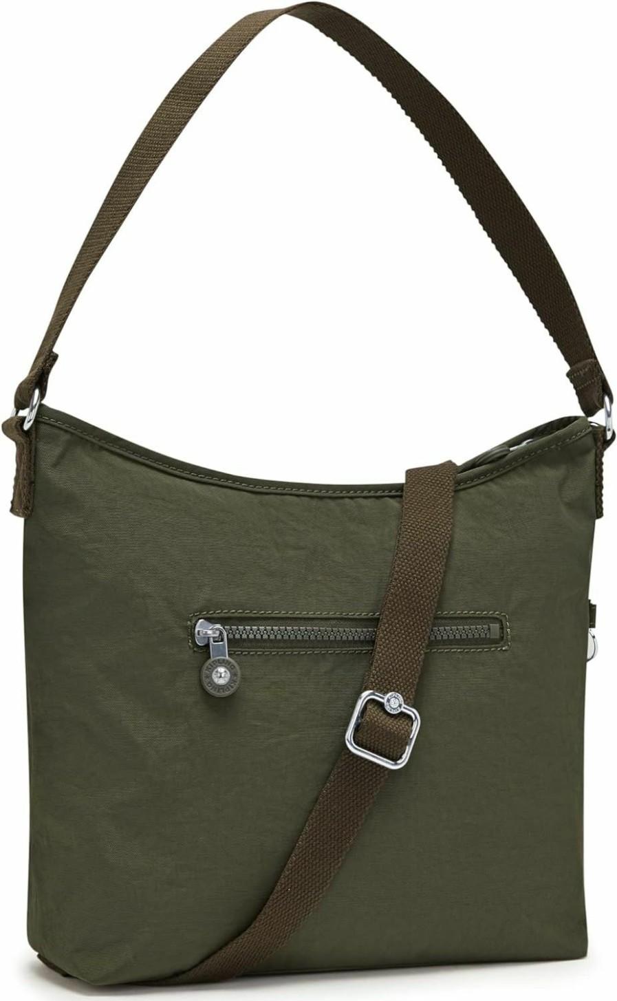 Kipling Kipling Womens Women'S Belammie Handbag, Organize Accessories, Spacious Interior, Removable Strap, Nylon T Shoulder Bag, Jaded Green Tonal, 10.5 L X 11 H 4 D Us Shoulder Handbags