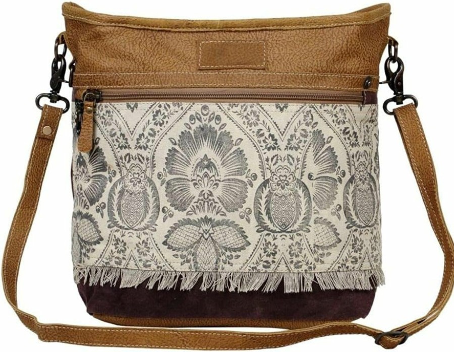 Myra Bag Myra Bag Female Brandish Shoulder Bag Upcycled Canvas & Leather S-2656 Shoulder Handbags