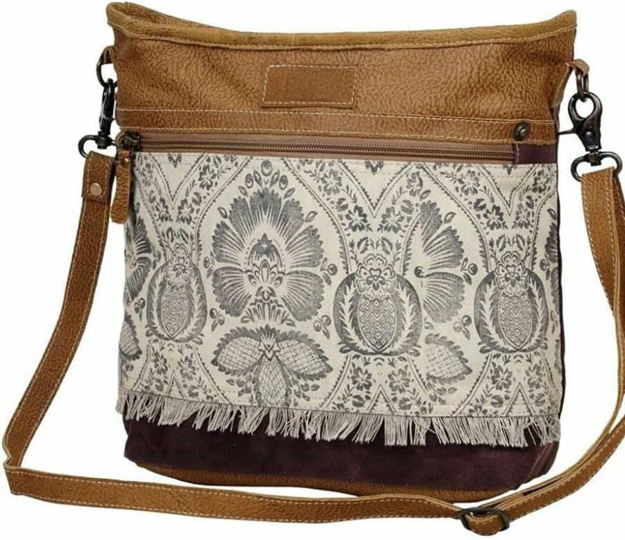 Myra Bag Myra Bag Female Brandish Shoulder Bag Upcycled Canvas & Leather S-2656 Shoulder Handbags