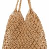 Hixixi Hixixi Cotton Rope Travel Beach Fishing Net Handbag Shopping Woven Shoulder Bag For Women Girls Shoulder Handbags