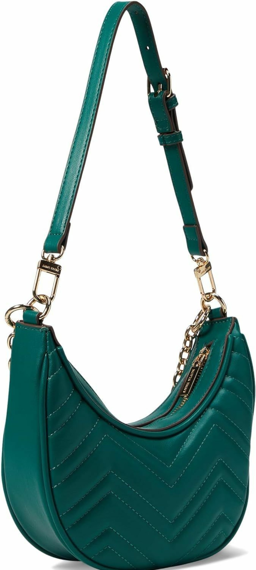 Anne Klein Anne Klein Quilted Crescent Shoulder Bag With Swag Chain Shoulder Handbags