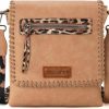 Montana West Montana West Crossbody Bags For Women With Dual Compartments Western Crossbody Purse With Leopard Print Guitar Strap Shoulder Handbags