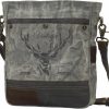 Myra Bag Myra Bag Royal Stag Vintage Upcycled Canvas Shoulder Bag S-0715 Shoulder Handbags