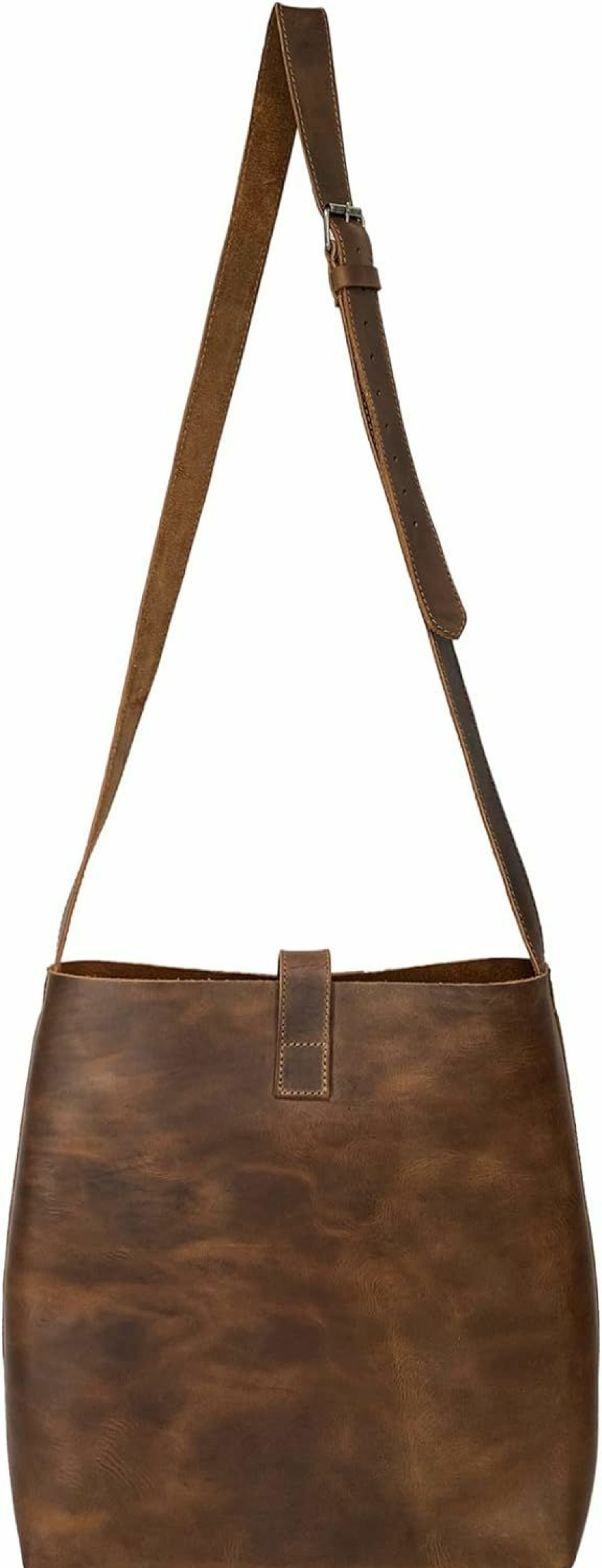 Heather's Heather'S, Shoulder Bag Handmade From Full Grain Leather - Durable, Spacious Handbag - Classy, Vintage Style Purse For Everyday Use, Travel & Shopping - Bourbon Brown Shoulder Handbags