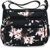 LYF Womens Nylon Floral Shoulder Bag Crossbody Bag Messenger Bags Travel Handbags With Adjustable Strap Waterproof Shoulder Handbags