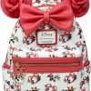 Loungefly Loungefly Disney Minnie Mouse Roses Allover Print Womens Double Strap Shoulder Bag Purse Shoulder Handbags