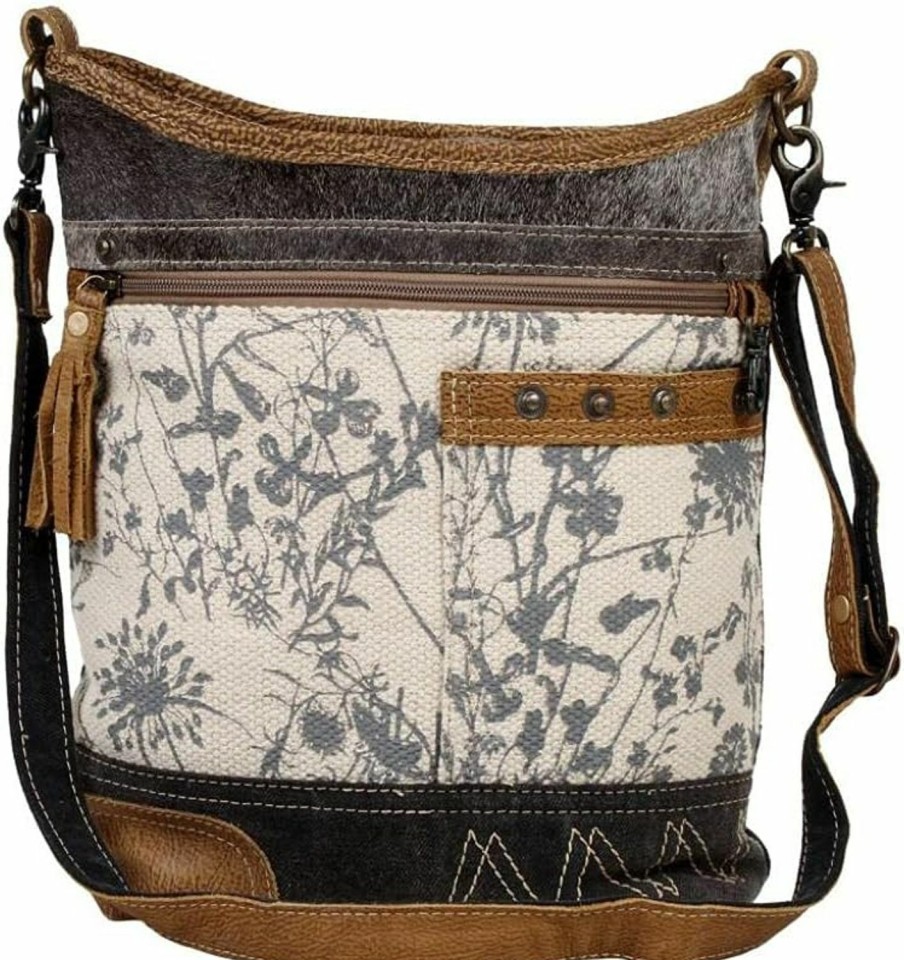 Myra Bag Myra Bag Milestone Shoulder Bag Upcycled Canvas, Rug, Leather & Cowhide S-2638 Shoulder Handbags