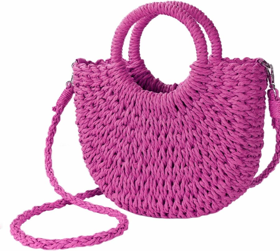 Youjaree Womens Straw Beach Bag Woven Crossbody Shoulder Bags Top Handle Satchel Handbag Purse For Summer Shoulder Handbags