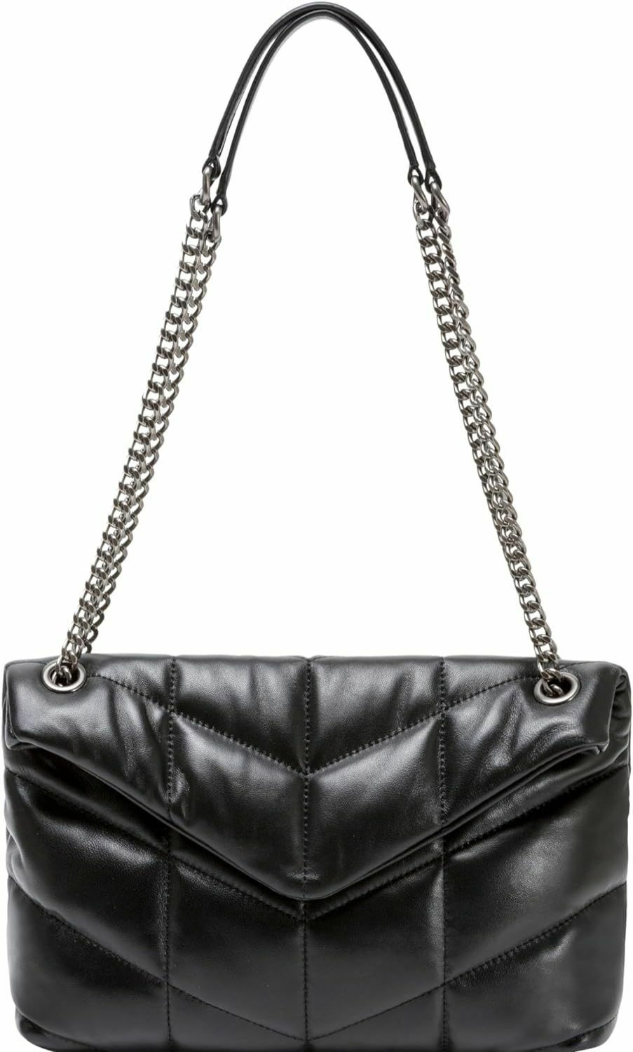 DORIS&JACKY Doris&Jacky Designer Leather Shoulder Purse For Women Lambskin Quilted Tote Bag With Convertible Chain Strap Shoulder Handbags