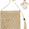 CALLARON Callaron Straw Crossbody Bag Straw Clutch Handbag Summer Beach Straw Purse For Women Shoulder Bag Summer Purse Woven Beach Bags Shoulder Handbags