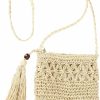 CHIC DIARY Chic Diary Small Straw Crossbody Bag Women Weave Rattan Shoulder Bag Beach Shoulder Purse With Tassel Shoulder Handbags