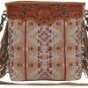 Myra Bag Western Leather Shoulder Bag For Women - Hand Tooled Upcycled Crossbody Bag With Tassel Shoulder Handbags