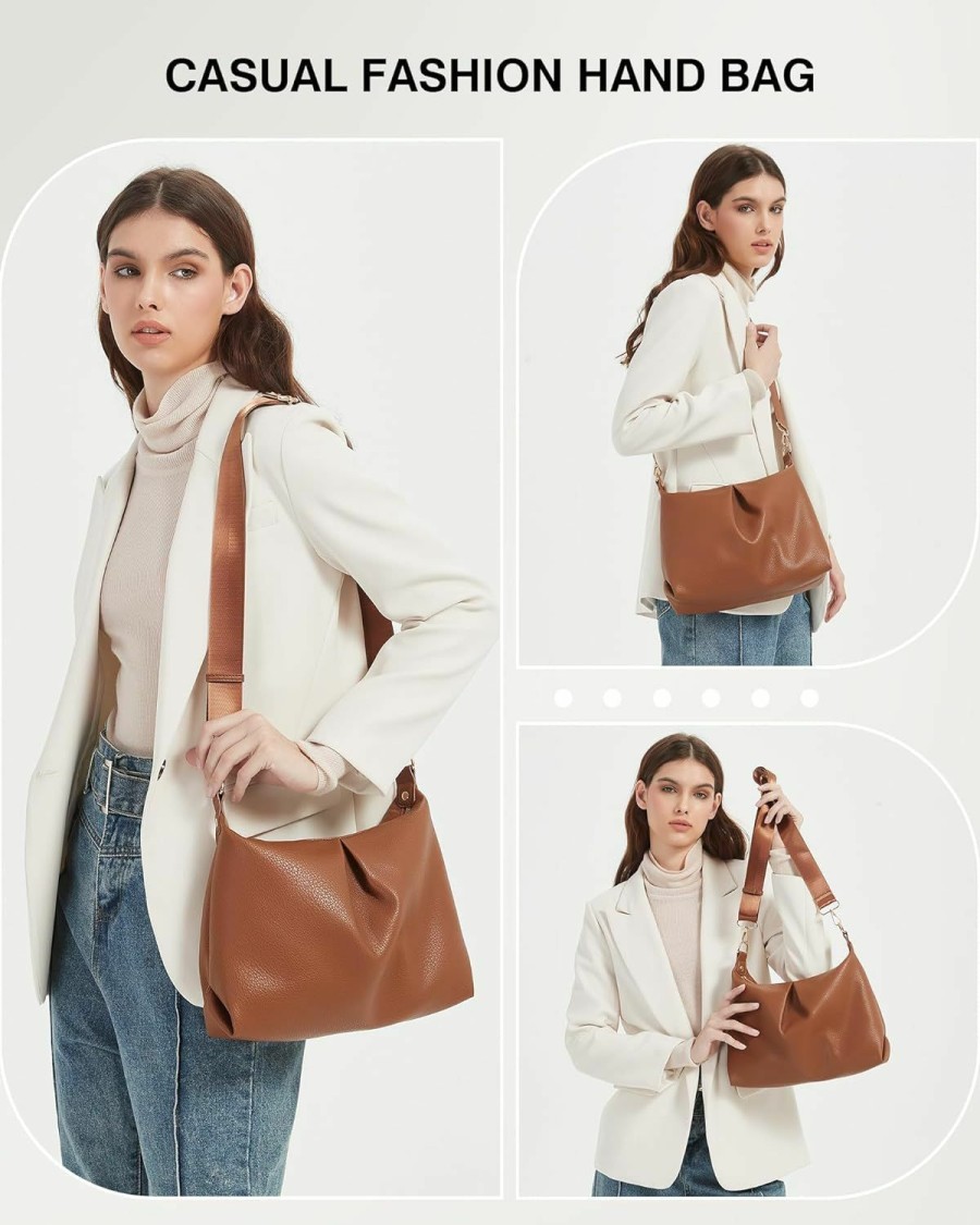 Marvolia Marvolia Crossbody Bags For Women - Large Cross Body Bag Pu Leather Shoulder Bag With Widened Strap Trendy Hobo Handbags Shoulder Handbags