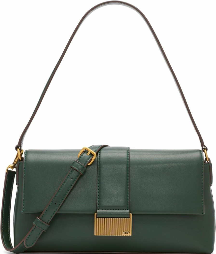 DKNY Dkny Brynn Flap Demi Shoulder Bag, Gianni Green Shoulder Handbags