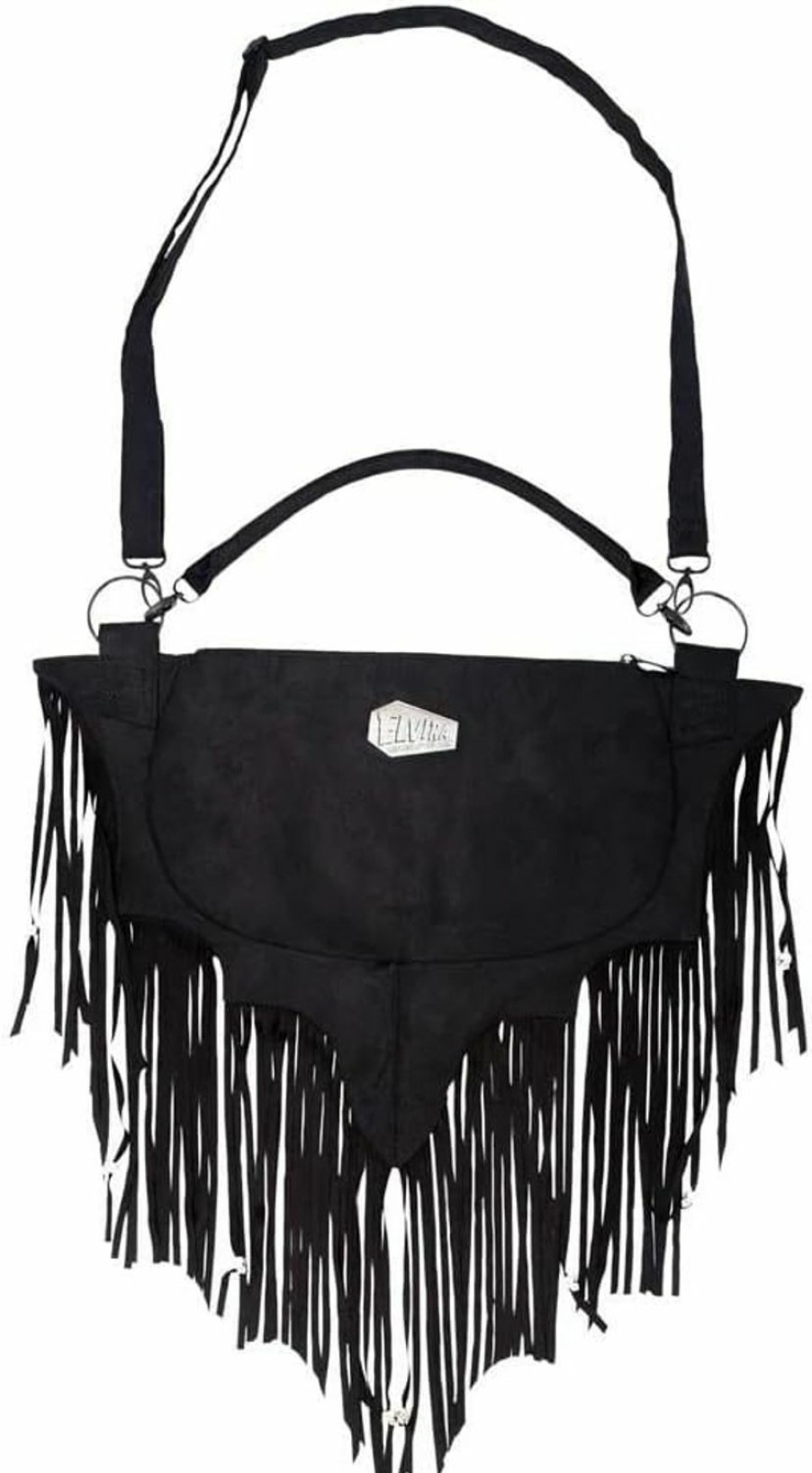 kreepsville 666 Kreepsville 666 Elvira Bat Wing Fringe Shoulder Bag Women'S Handbag Purse Shoulder Handbags