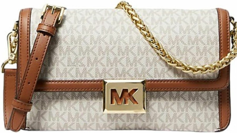 Michael Kors Michael Kors Sonia Medium Shoulder Bag Crossbody (Vanilla) Shoulder Handbags