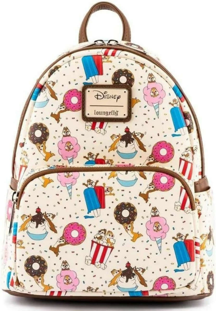 Loungefly Loungefly Disney Chip And Dale Snackies All Over Print Womens Double Strap Shoulder Bag Purse Shoulder Handbags