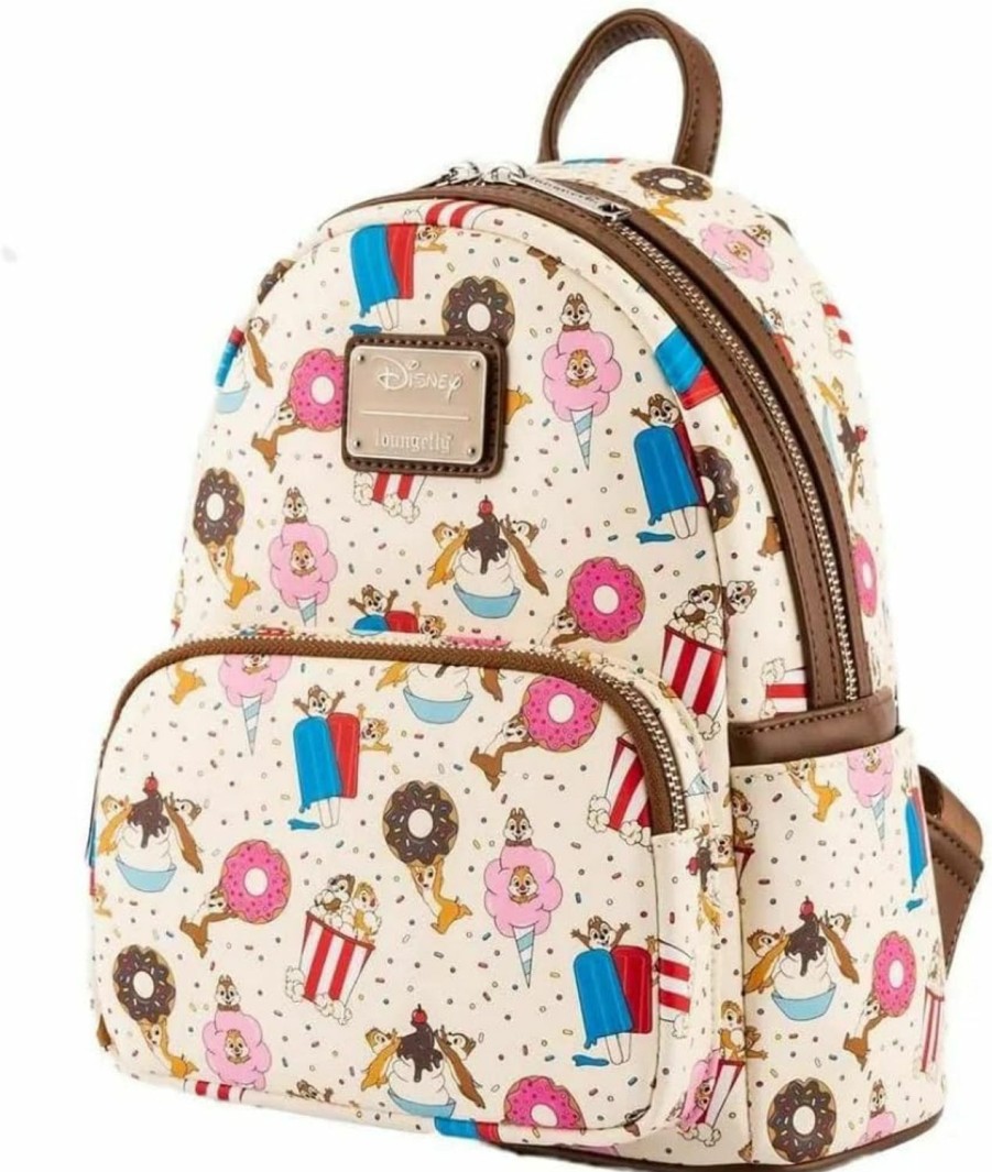 Loungefly Loungefly Disney Chip And Dale Snackies All Over Print Womens Double Strap Shoulder Bag Purse Shoulder Handbags