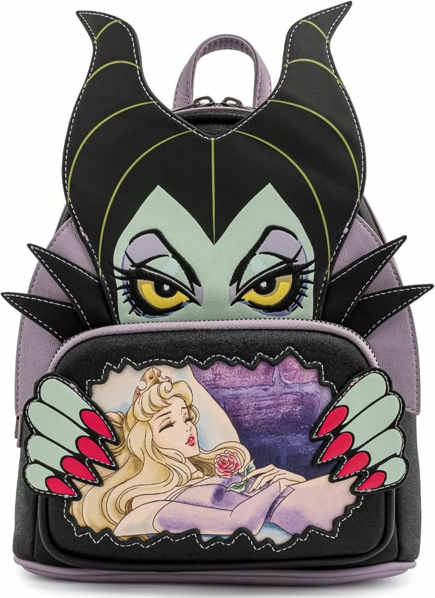 Loungefly Loungefly Disney Villains Scene Maleficent Sleeping Beauty Womens Double Strap Shoulder Bag Purse Shoulder Handbags