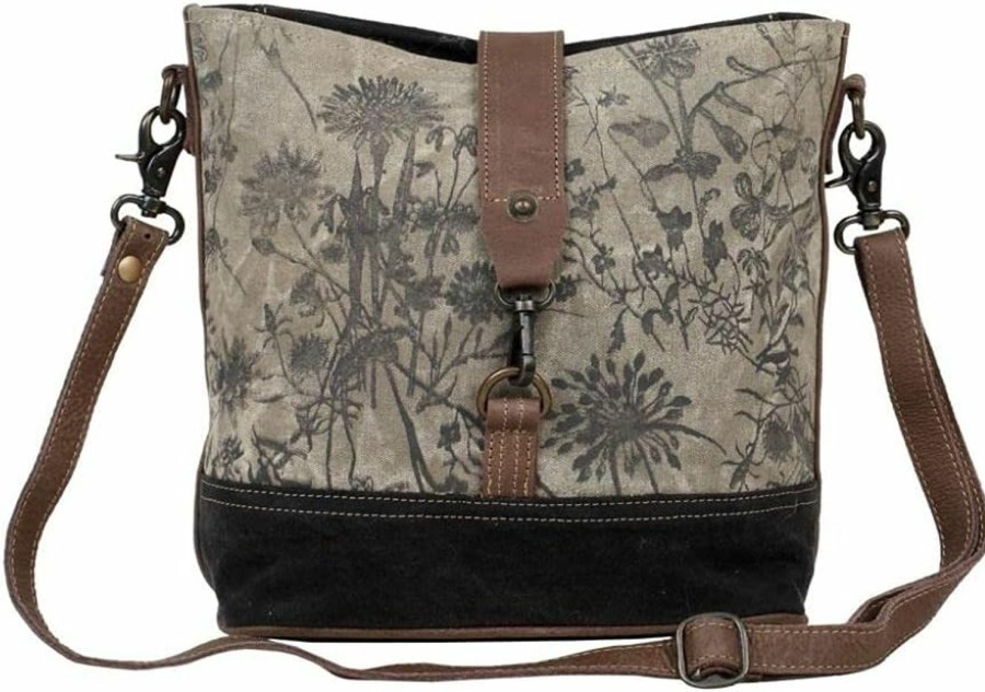 Myra Bag Myra Bag Female Debonair Shoulder Bag Upcycled Canvas & Leather Shoulder Handbags