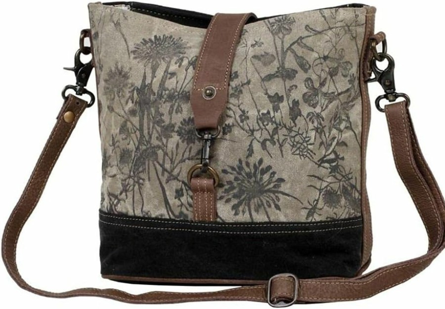 Myra Bag Myra Bag Female Debonair Shoulder Bag Upcycled Canvas & Leather Shoulder Handbags