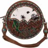 Myra Bag Myra Bag Western Leather Round Bag For Women - Crossbody Purse Shoulder Bag Shoulder Handbags