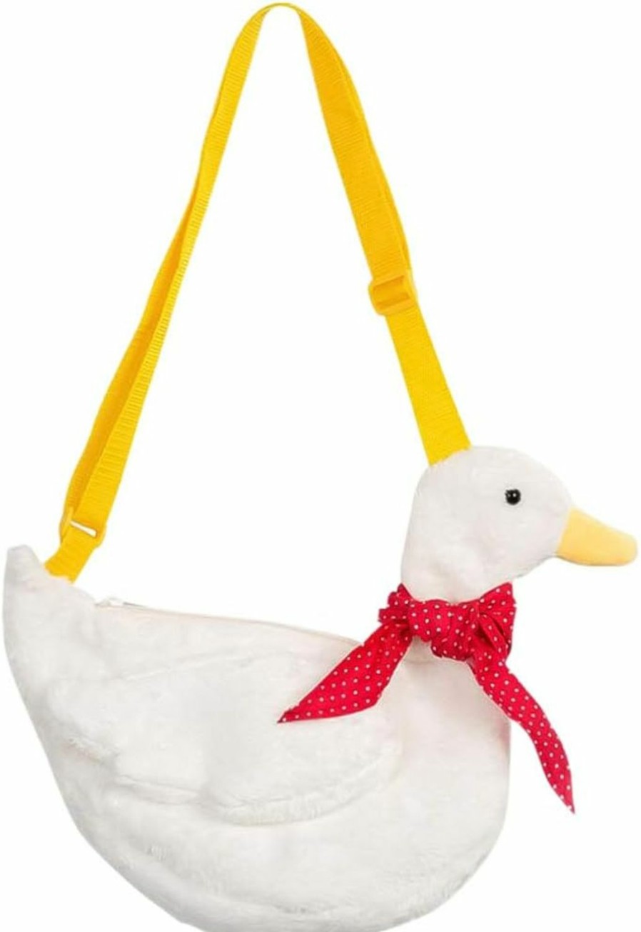 Kichvoe Kichvoe Duck Shoulder Bag Kawaii Duck Purse Cartoon Plush Purse Fluffy Duck Crossbody Bag Animal Style Messenger Bag-30 * 30Cm Shoulder Handbags