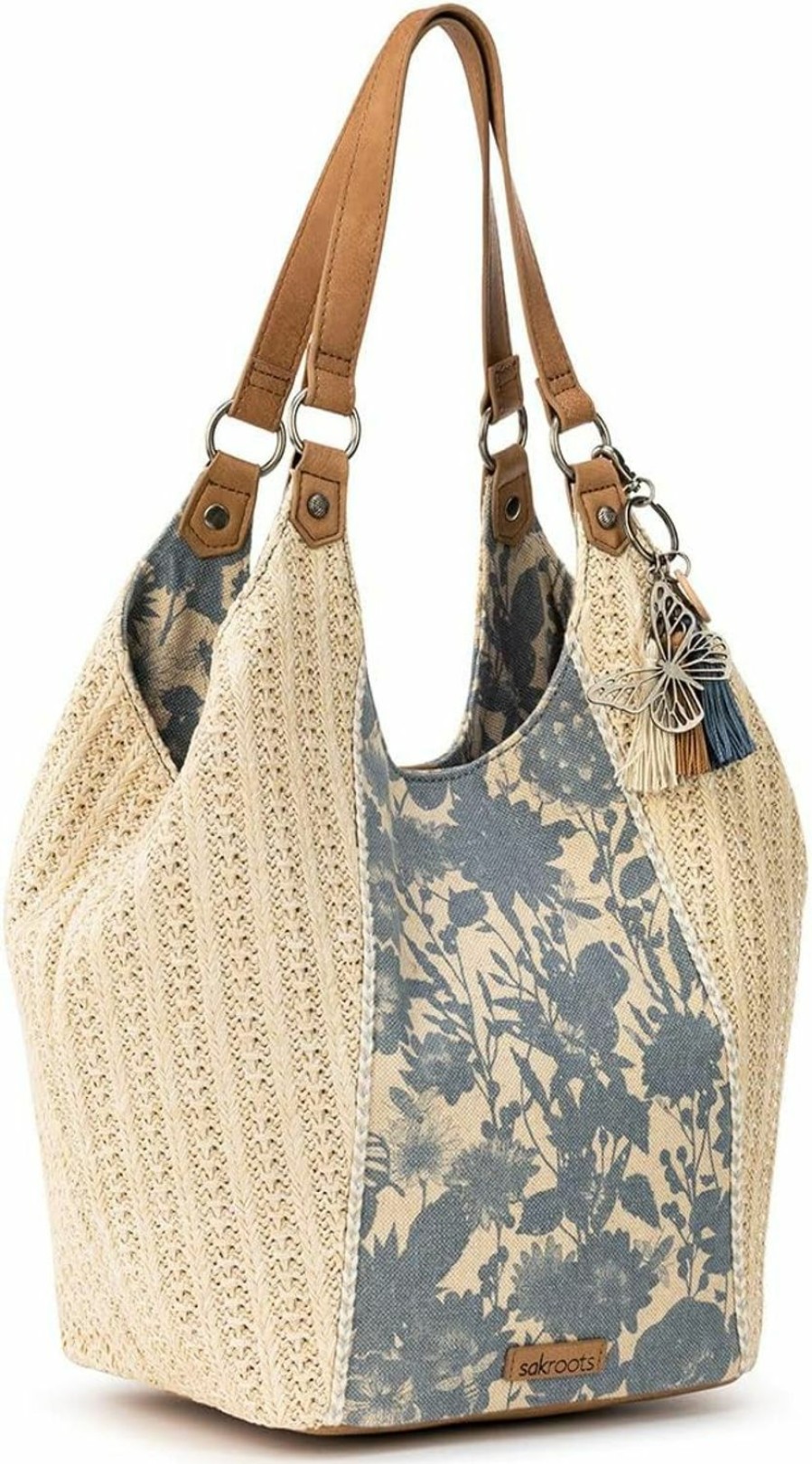 Sakroots Sakroots Roma Straw Shopper Shoulder Handbags