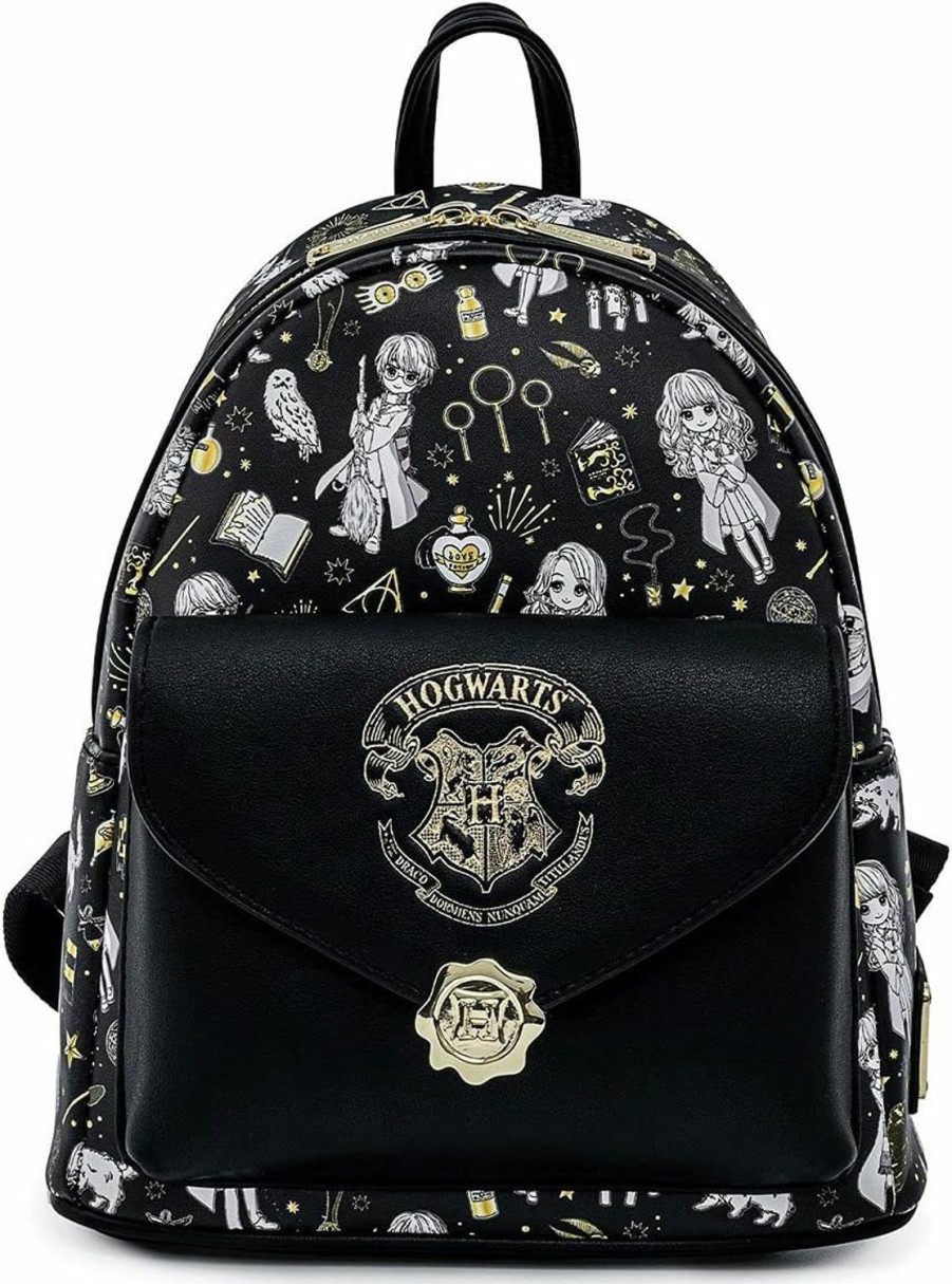 Loungefly Loungefly Harry Potter Magical Elements All Over Print Womens Double Strap Shoulder Bag Purse Shoulder Handbags