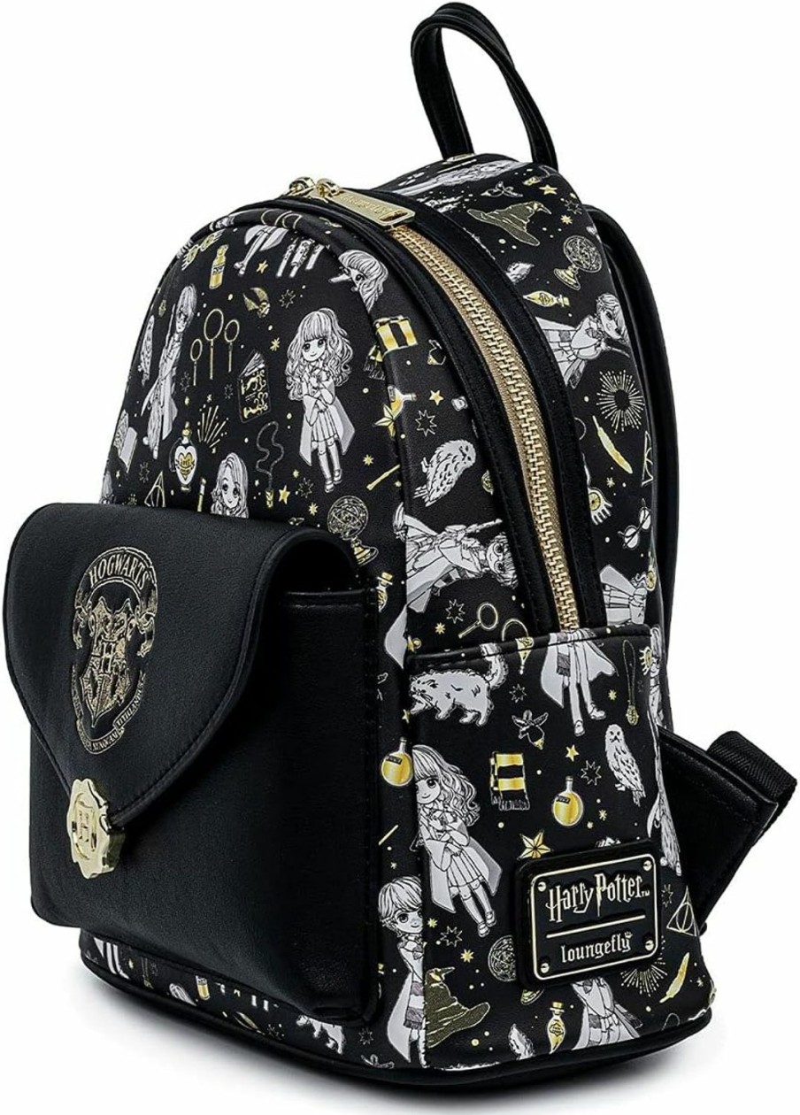 Loungefly Loungefly Harry Potter Magical Elements All Over Print Womens Double Strap Shoulder Bag Purse Shoulder Handbags