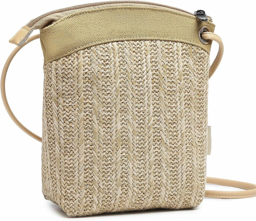 BBORGDC Handmade Straw Phone Crossbody Bag, Cell Phone Purse For Women, Small Straw Woven Crossbody Bag Boho,Mini Summer Beach Wallet Shoulder Handbags