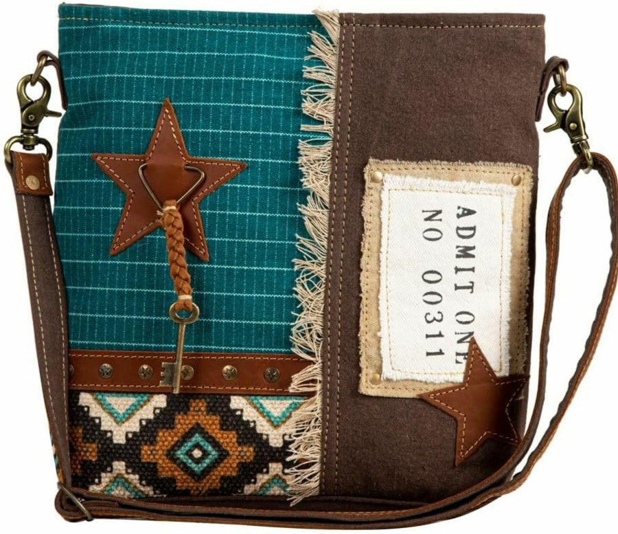 Myra Bag Myra Bag Shoulder Bag For Women - Western Upcycled Canvas & Leather Shoulder Handbags