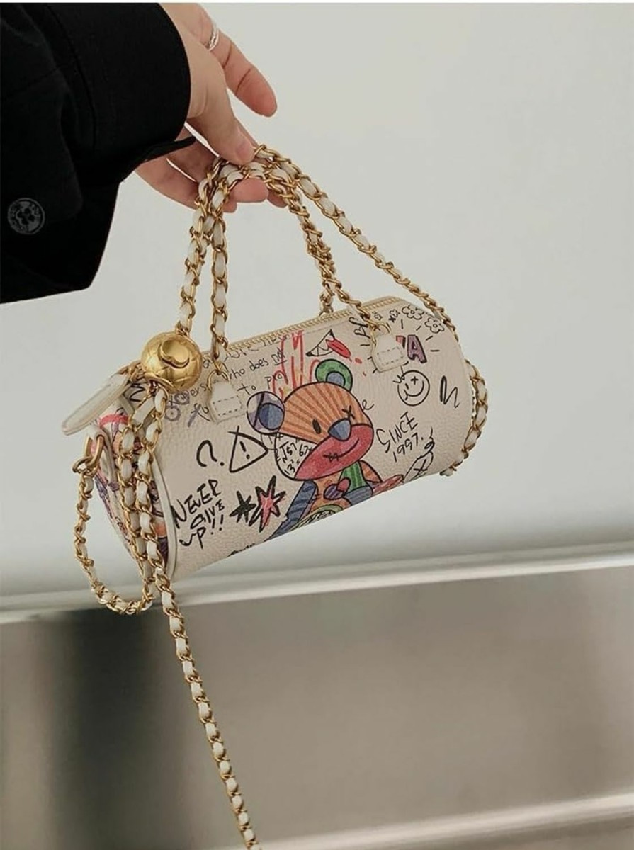 MIAC Graffiti Crossbody Bag,Trendy Designer Mini Shoulder Bag,Phone Wallet Purse For Women,Chain Bag For Girls Shoulder Handbags