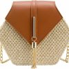 Bausweety Bausweety Women'S Crossbody Bag Cute Straw Shoulder Bag Shoulder Handbags