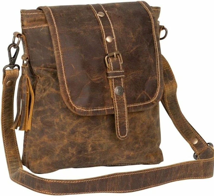 Myra Bag Myra Bag Female Brown Beauty Leather Bag Upcycled Leather S-2168 Shoulder Handbags