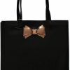 Ted Baker Ted Baker Women Plain Bow Icon Shopper Bag 'Alacon' Size Large Shoulder Handbags