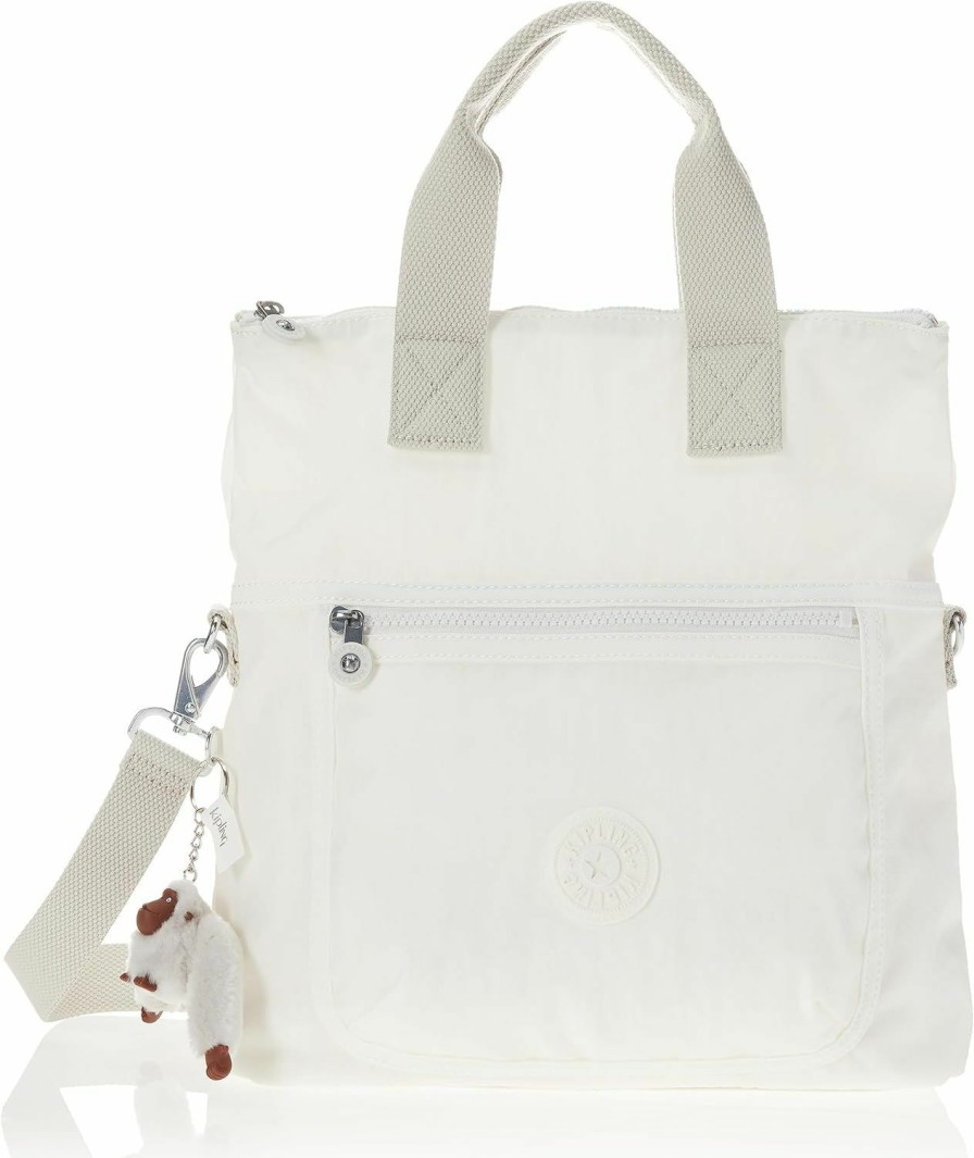 Kipling Kipling Women'S Eleva Shoulder, Fashionable, Stylish, Removable And Adjustable Strap, Nylon Travel Bag, Alabaster Tonal Shoulder Handbags