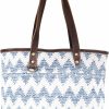 Myra Bag Myra Bag Californian Vibe Upcycled Canvas & Leather Tote Bag S-1624 Shoulder Handbags