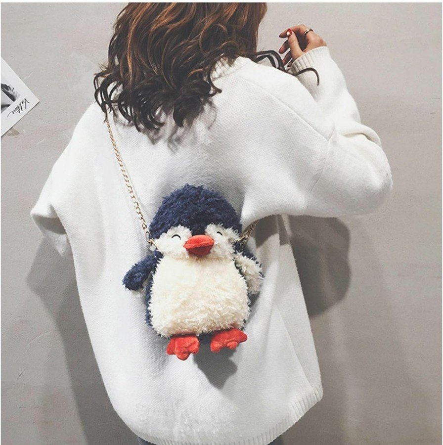 GK-O Gk-O Penguin Plush Shoulder Bag Cartoon Animal Women'S Crossbody Chain Handbag Shoulder Handbags