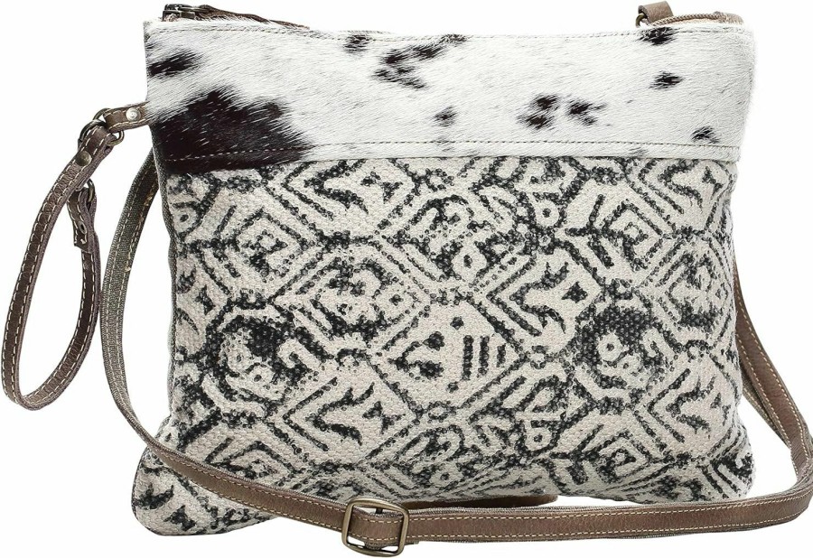 Myra Bag Myra Bag Dual Strap Cotton & Cowhide Bag S-1147 Shoulder Handbags