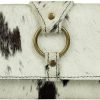 Myra Bag Myra Bag Women'S Wallets - White Alone Rfid Blocking Wallet For Women, Black And White Cowhide Hairon And Leather Wallets For Women, Credit Card Holder For Women, Ladies Wallet Shoulder Handbags