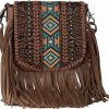 Montana West Montana West Western Small Purses For Women Crossbody Bag Fringe Purse Leather Women'S Shoulder Handbags Tooled Aztec Lss-Rlc-L166Br Shoulder Handbags