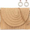 YYIHER Yyiher Straw Clutch Bags For Women Shoulder Bag Summer Purse Woven Beach Bags Shoulder Handbags